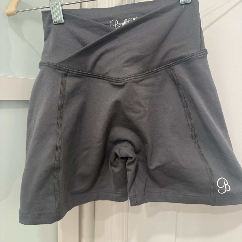 Bombshell Sportswear Gray Athletic Shorts Performance Design